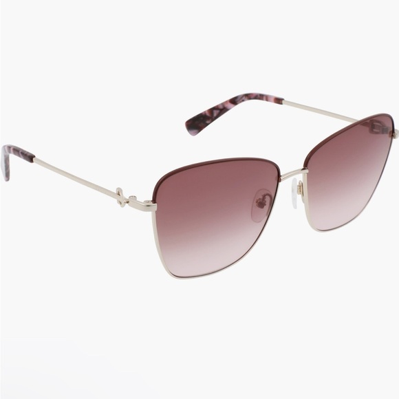 $199!Longchamp Light Brown Gradient Square Ladies Sunglasses LO153S 737 59 NEW! - Picture 3 of 7